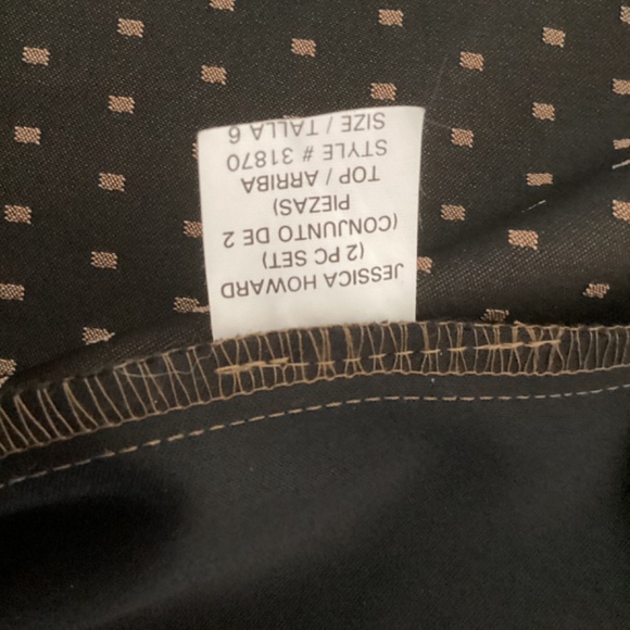 Vintage Brown Black zipper front color block Jessica Howard Jacket 6 Petite - Picture 13 of 13